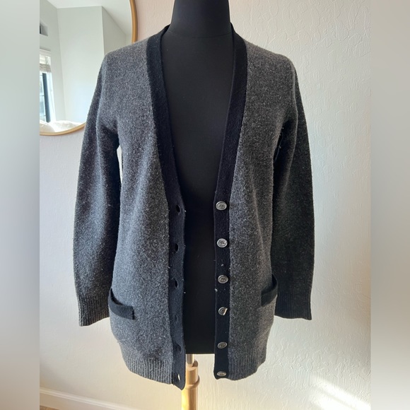J.CREW grey wool cardigan - Picture 1 of 3